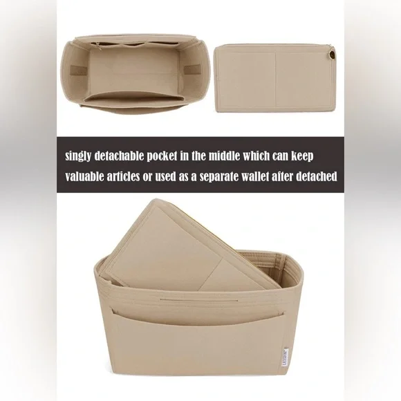 Insert Bag Organizer Bag In Bag For Handbag Purse Organizer Fits Speedy - Picture 3 of 5